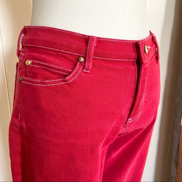 Vintage A.B.S Allen Schwartz Red Cropped Jeans size 28 - Picture 4 of 10